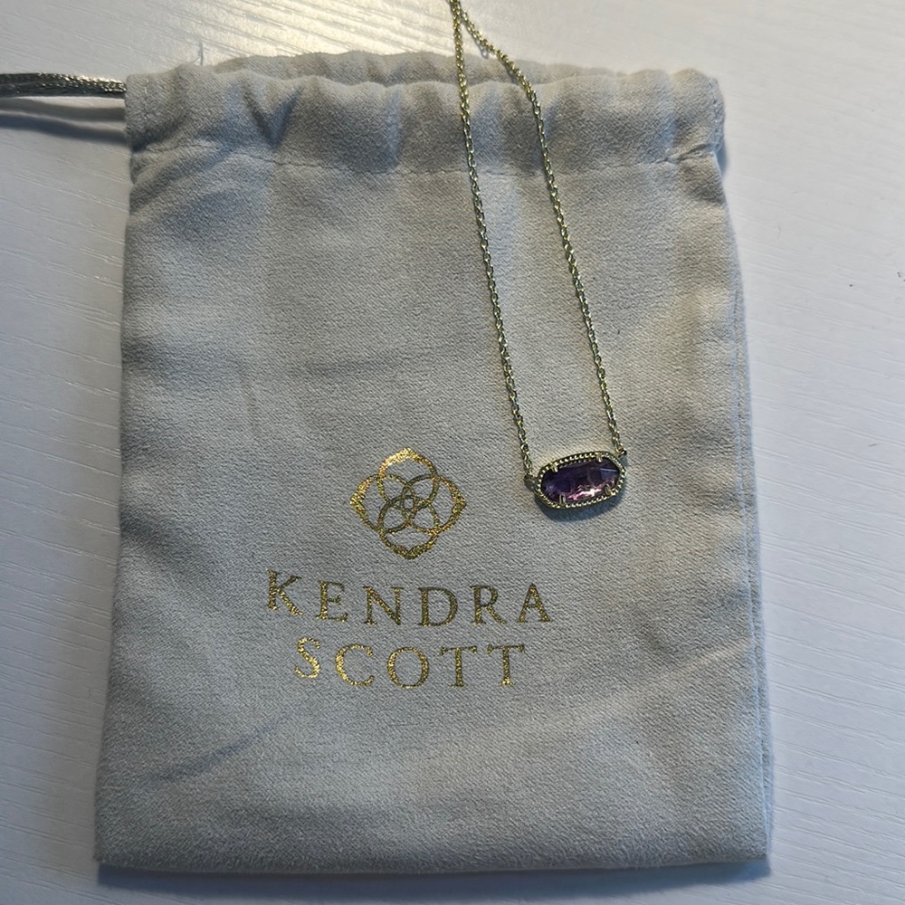 Purple Elisa Kendra Scott Necklace